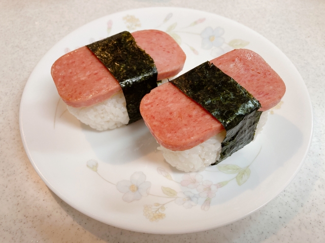 Spam Onigiri - signature food in Okinawa, Japan