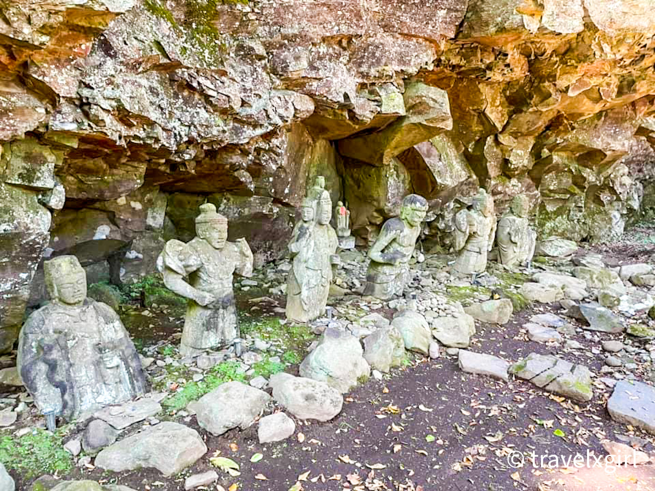 Hotoke Iwa Rock six guardians of buddhism, Nikko, Tochigi, Japan