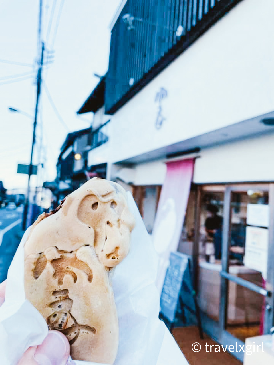 Nikko Street food : Monkey Taiyaki - kumo izu, Nikko, Tochigi, Japan
