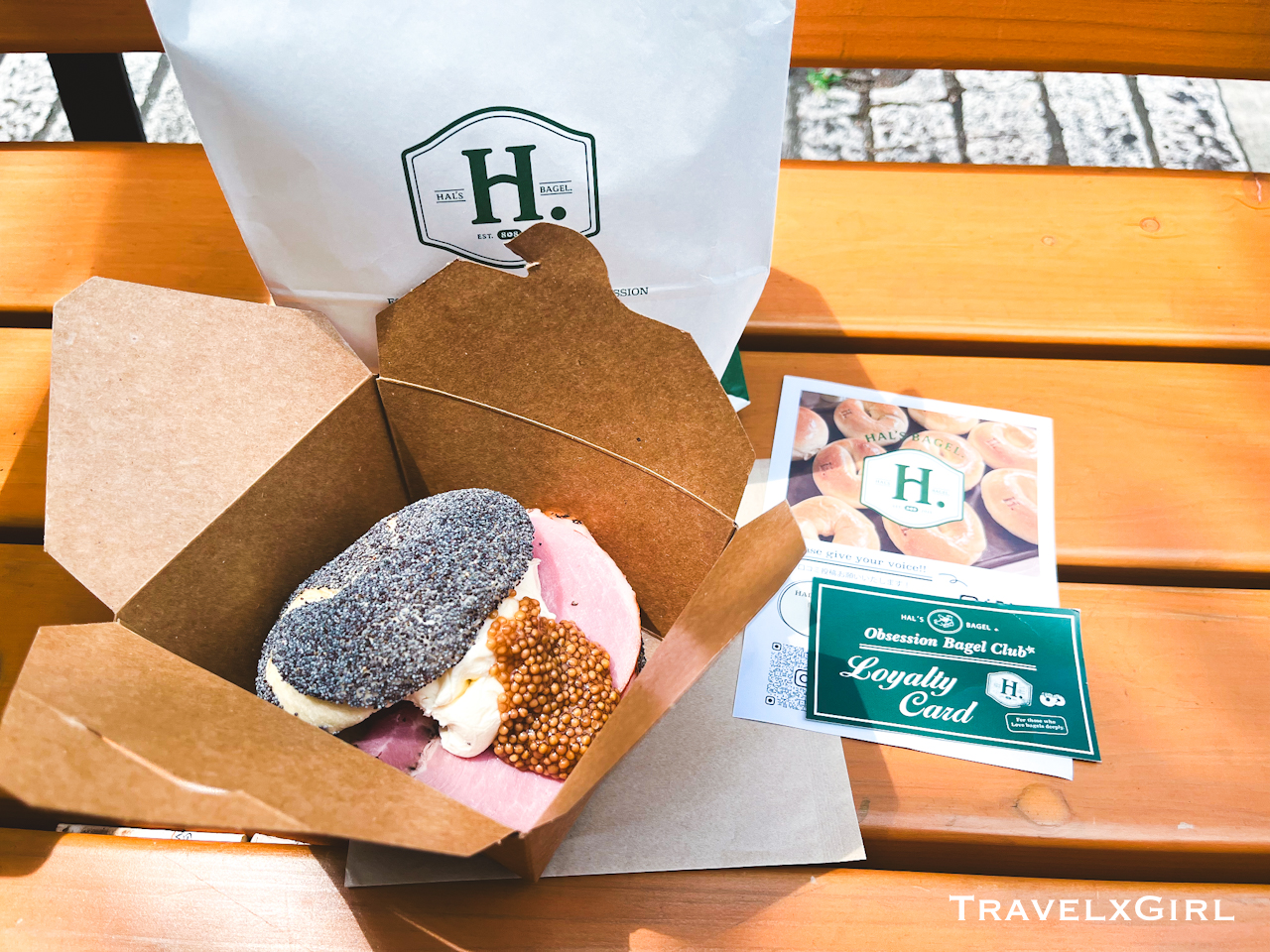 Ham bagel, from HAL's bagel Jiyugaoka
