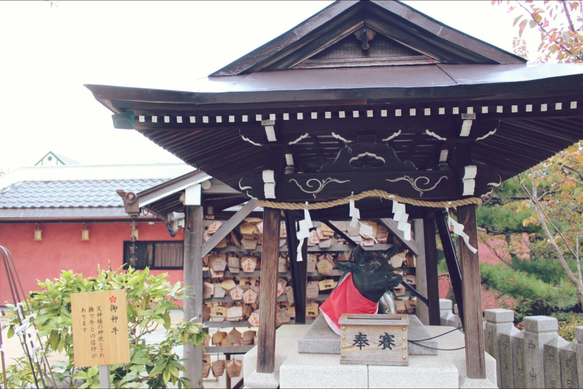 神戸、半日観光モデルコース：北野天満神社、撫で牛